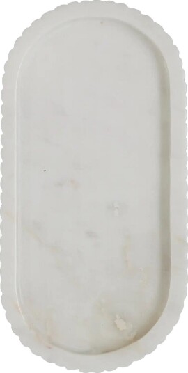 Lene Bjerre Eliana Tray 25X12.5X2.5 Cm. White - WHITE - 25X 2.5X 12.5 cm