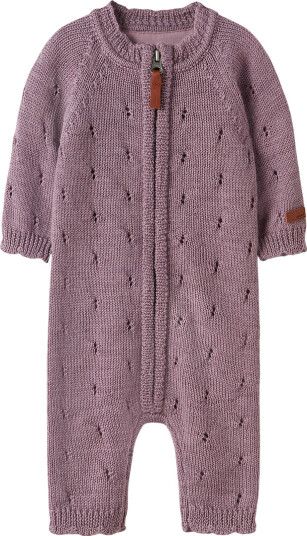 Name It Nbfwrilla Wool Ls Knit Suit Purple 62