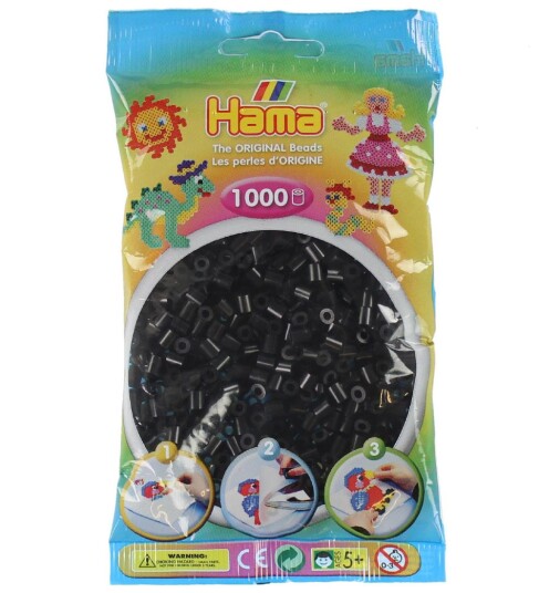Hama Ironing beads - Svart (018) 1000pcs. Hama Ironing beads - Svart (018) 1000pcs.