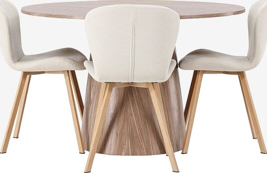 Venture Home Spisegruppe Lanzo med 4 stk stoler Lilja Brun Venture Home Spisegruppe Lanzo med 4 stk stoler Lilja Brun