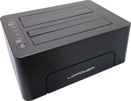 LC-Power LC-DOCK-C-V2 Dobbel Dokkingstasjon for 2,5"/3,5" SATA HDD/SSD