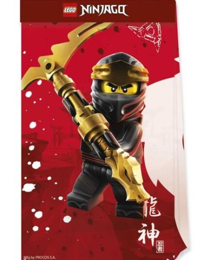Globos Nordic 4 stk Godteposer i Papir Lego Ninjago 92242
