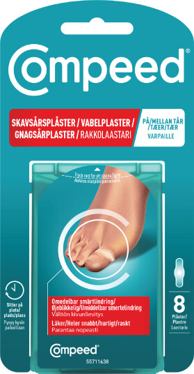 Compeed Gnagsårplaster Tær 8 stk. Compeed Gnagsårplaster Tær 8 stk.