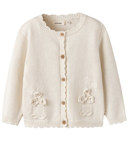Lil"Atelier Nmfdola Ls Knit Card Lil   Cream   98