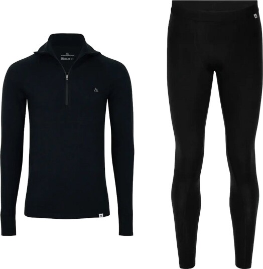Danish Endurance Core Merino Half Zip Baselayer Set (Men) 1 Pack BLACK M Danish Endurance Core Merino Half Zip Baselayer Set (Men) 1 Pack BLACK M