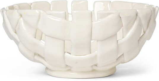 Ferm Living Plait skål Ø24 cm Off white