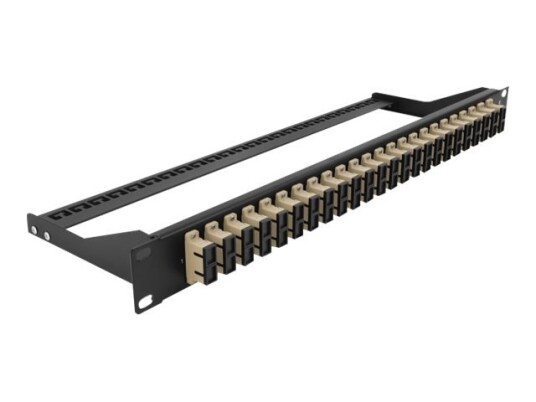 Delock - Koblingspanel - Rackmonterbar - Sc Duplex Mm X 24 - Svart Beige - 1U - 19"