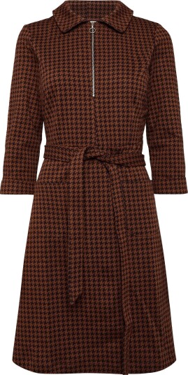Jumperfabriken Tea Dress Houndstooth Brown L