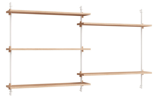 Moebe wall shelving ws.85.2.B Eik-hvit