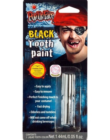 Black Tooth Paint 1,44 ml Svart Tannfarge