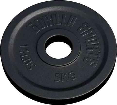 Gorilla Sports Vektskiver Olympia 50 - 51 mm, Vektskiver Jern Vekt 5 kg