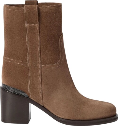 Brunello Cucinelli, Dame, Sko, Brun, 41 EU,