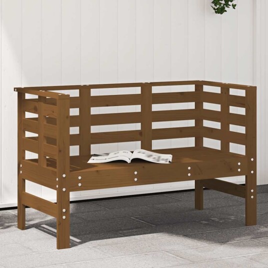 Hagebenk honningbrun 111,5x53x71 cm heltre furu 825138
