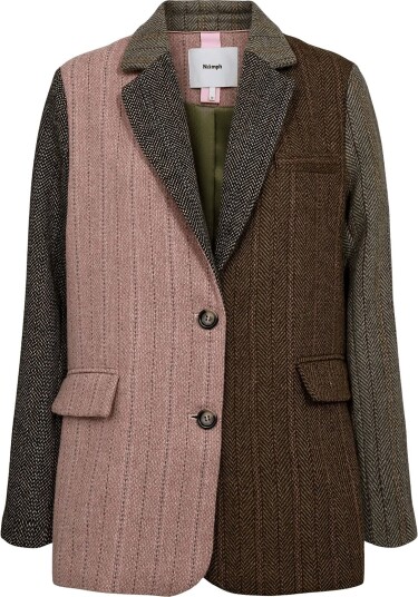 Nümph Nuavey Herringbone Blazer Brown 38 Nümph Nuavey Herringbone Blazer Brown 38