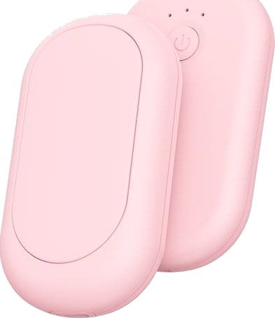 Magnetisk Delt Håndvarmer | Mini USB-oppladbar 2000 mAh *rosa*