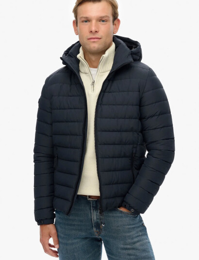 Superdry Hooded Fuji Padded Jacket   Navy   XXXL
