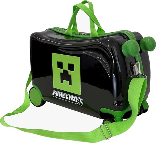 Minecraft Ride On Koffert 25L, Grønn/Svart