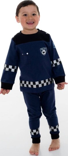 Salto Politi Barn Pyjamas Mørk Blå (110/116)