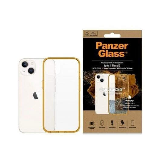 Panzerglass ClearCase Oransje baksidedeksel for iPhone 13 - Limited Edition