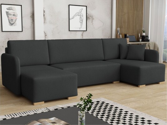 Amelus Sovesofa Dobbel Divan 4 Seter   Grå