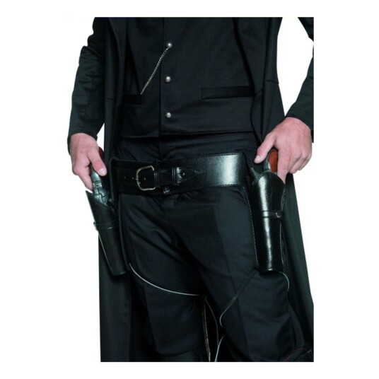Smiffys Western Dual Hylster Svart