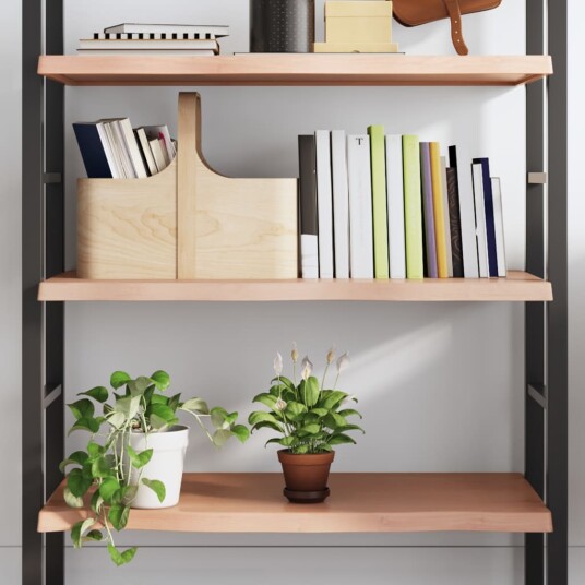 vidaXL Vegghylle lysebrun 80x60x4 cm behandlet heltre eik