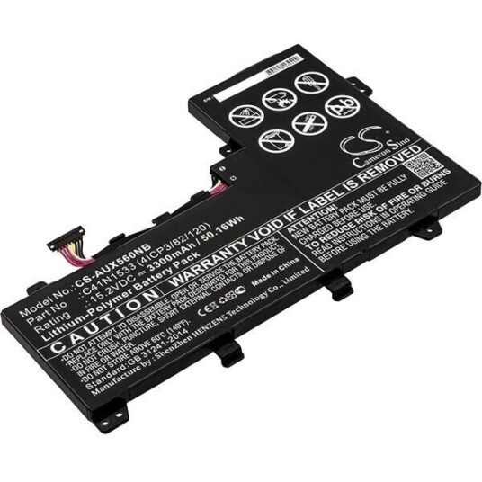 Asus Q524U batteri (3300 mAh 15.2 V, Sort)