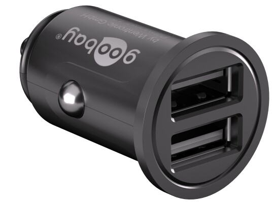 Goobay 24W Dobbel USB Bilstrømadapter 4,8A Svart Goobay 24W Dobbel USB Bilstrømadapter 4,8A Svart
