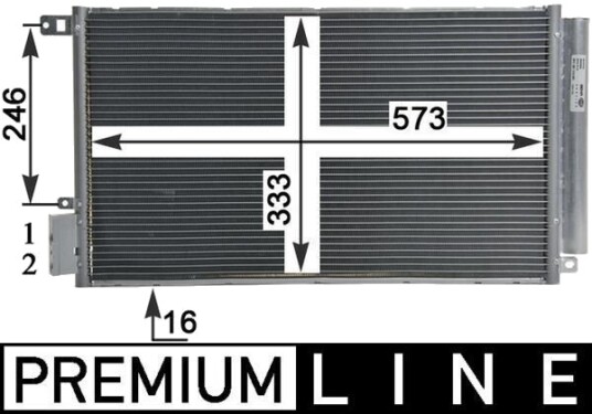MAHLE AC 633 000P Kondensator, klimaanlegg MAHLE AC 633 000P Kondensator, klimaanlegg