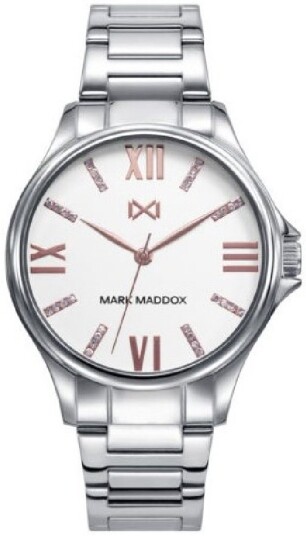 Mark Maddox Dameklokke MM7145 03 Tooting Hvit/Stål Ø37 mm