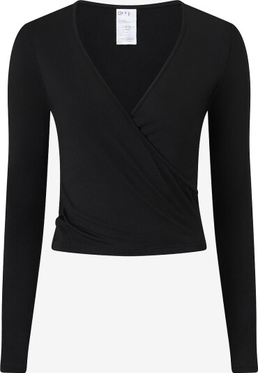 Drop of Mindfulness Ballet Wrap Top   Black   XS