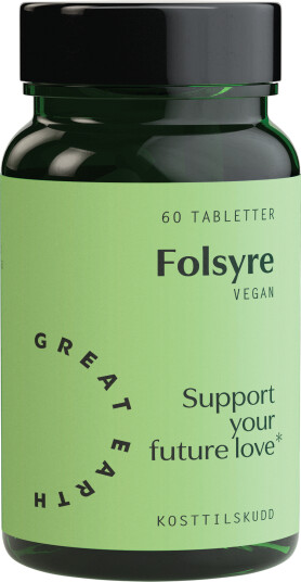 Great Earth Folsyre tabletter, 60 stk.