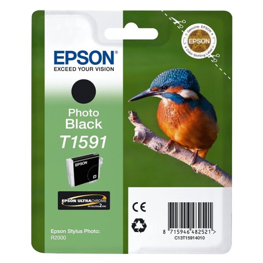 Epson T1591 PBK blekkpatron - C13T15914010 Original - Foto Svart 17 ml