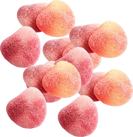 ERT Godis Singel Fersken/Peaches i Storpakke - 2,4 kg ERT Godis Singel Fersken/Peaches i Storpakke - 2,4 kg
