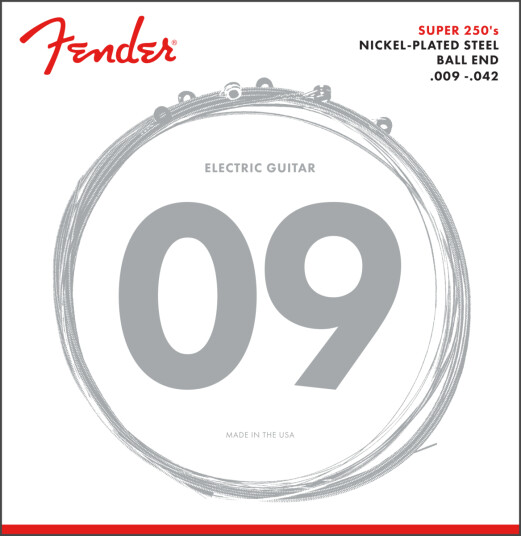 Fender Super 250 Gitarstrenger .009-.042 Fender Super 250 Gitarstrenger .009-.042