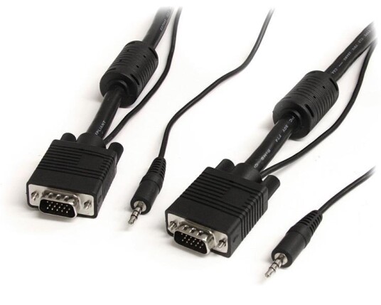 STARTECH 5m Coax High Resolution Monitor VGA Video Cable with Audio HD15 M/M STARTECH 5m Coax High Resolution Monitor VGA Video Cable with Audio HD15 M/M