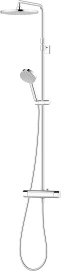 Mora MMIX II 334035 Takdusjsett med justerbart veggfeste, 40 c/c, krom Innløp opp, Baderom