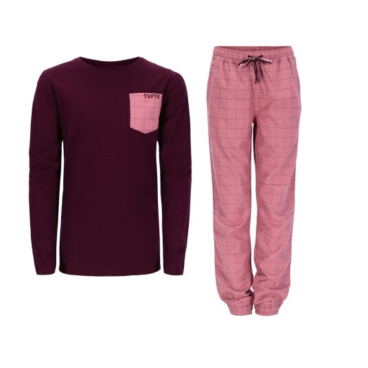 Tufte Wear Kids / JR Nattsmelle PJ set 056 Winetasting / Heather Rose 146 152 Tufte Wear Kids / JR Nattsmelle PJ set 056 Winetasting / Heather Rose 146 152