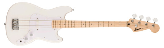 Squier Sonic Bronco Bass, Maple Hvit Pickguard, Arctic Hvit