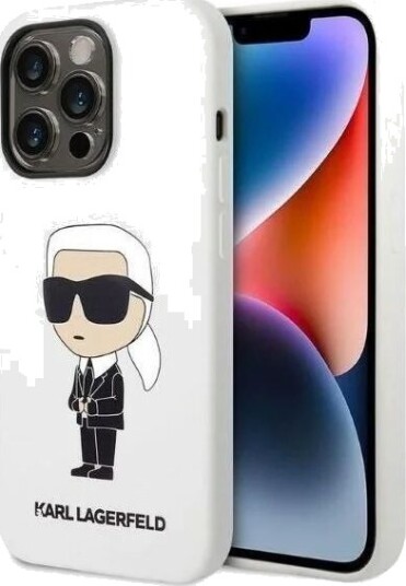Karl Lagerfeld Silicone Ikonik case for iPhone 14 Pro Max White