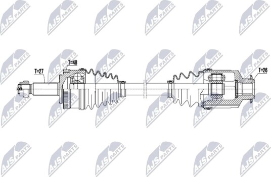 NTY NPW HY 678 Drivaksel