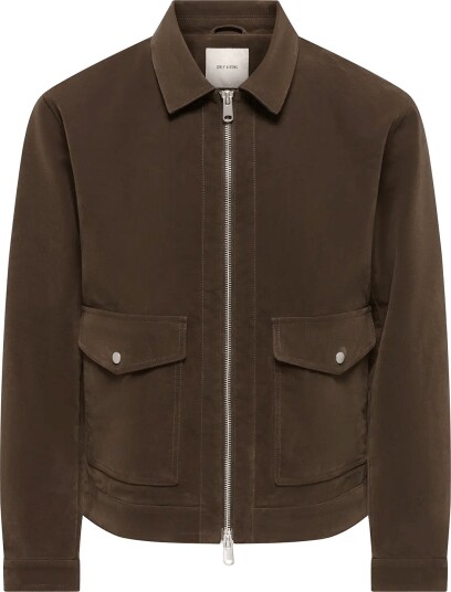 ONLY & SONS Onssinclair Faux Suede Jacket Otw Brown XS ONLY & SONS Onssinclair Faux Suede Jacket Otw Brown XS