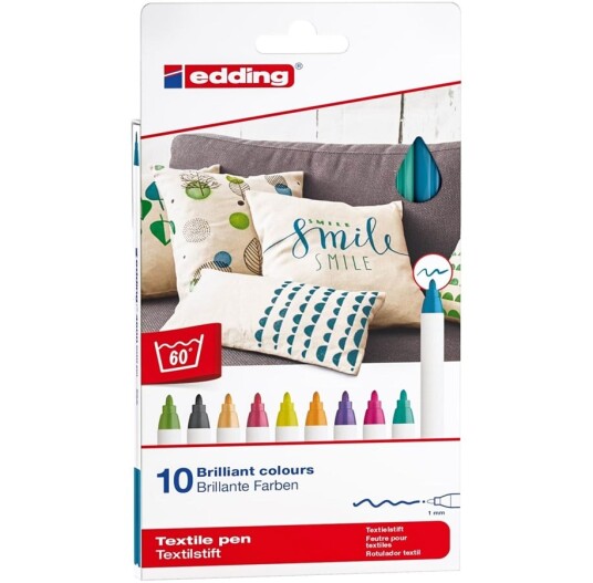 Edding 10 Felt Textile Colors Fun 706830