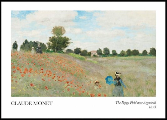 The Poppy Field near Argenteuil Plakat Plakat / 100x150cm