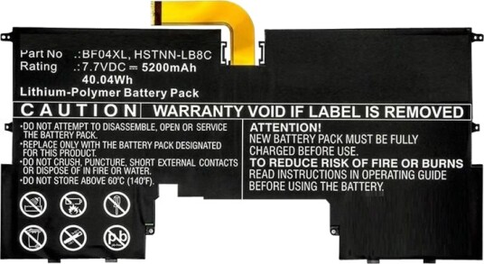 Coreparts Batteri Til Bærbar Pc Litiumpolymer 5200 Mah 40 Wh Svart MBXHP-BA0165