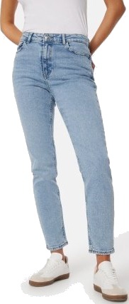 Pieces Pcbella High Waist tap ank jeans Light Blue Denim 33/30