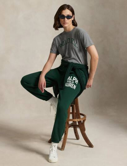 Polo Ralph Lauren Logo Jersey Crewneck Tee - Grey - S Polo Ralph Lauren Logo Jersey Crewneck Tee - Grey - S