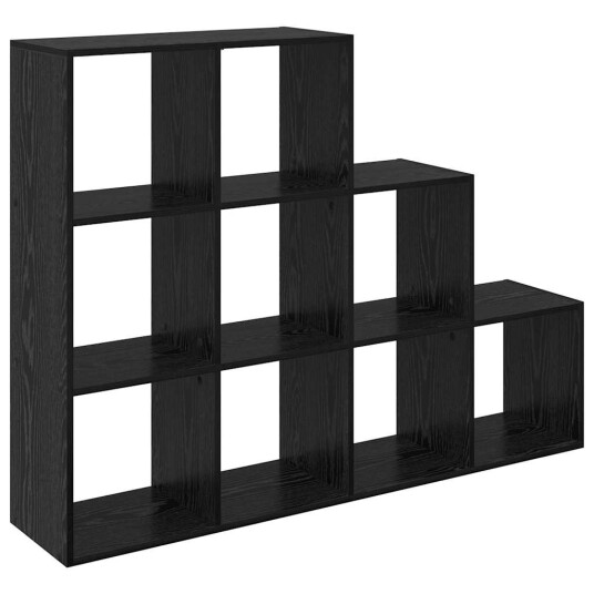  Romdeler Bokhylle Svart Eik 137,5 x 29 x 103,5 cm