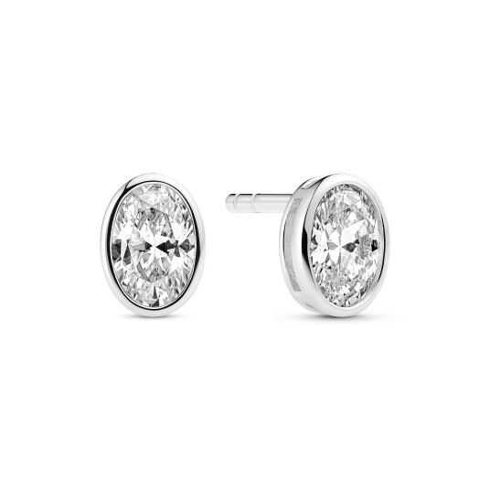 Sif Jakobs Jewellery Sardinien Ovale Earrings Sølv farge Hvit 7 mm
