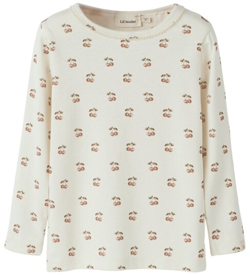 Lil"Atelier Nmflayo Sig Ls Slim Top Lil Cream 98 Lil"Atelier Nmflayo Sig Ls Slim Top Lil Cream 98